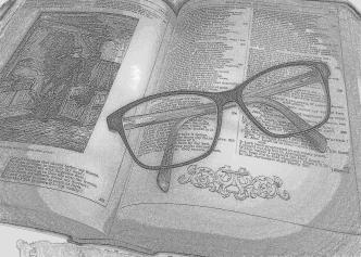 Glasses on Book-Sketch